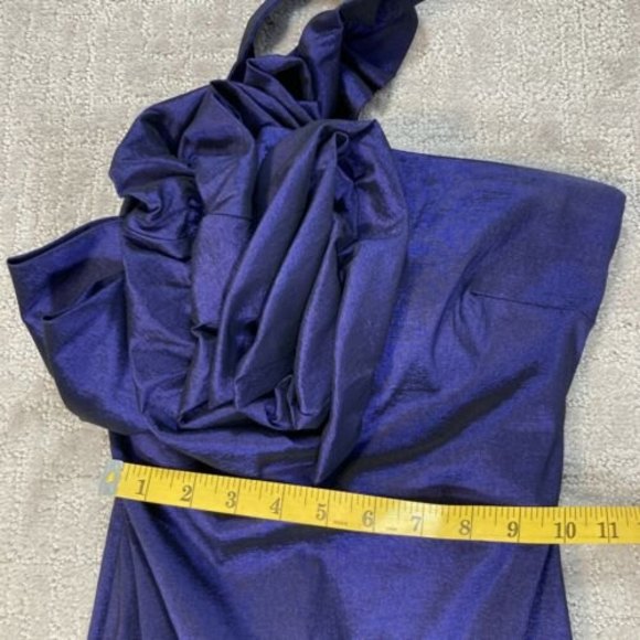 Dress Snap Party Formal Purple 1-Shoulder Ruffles Layered Satin-Taffet… - Picture 6 of 7
